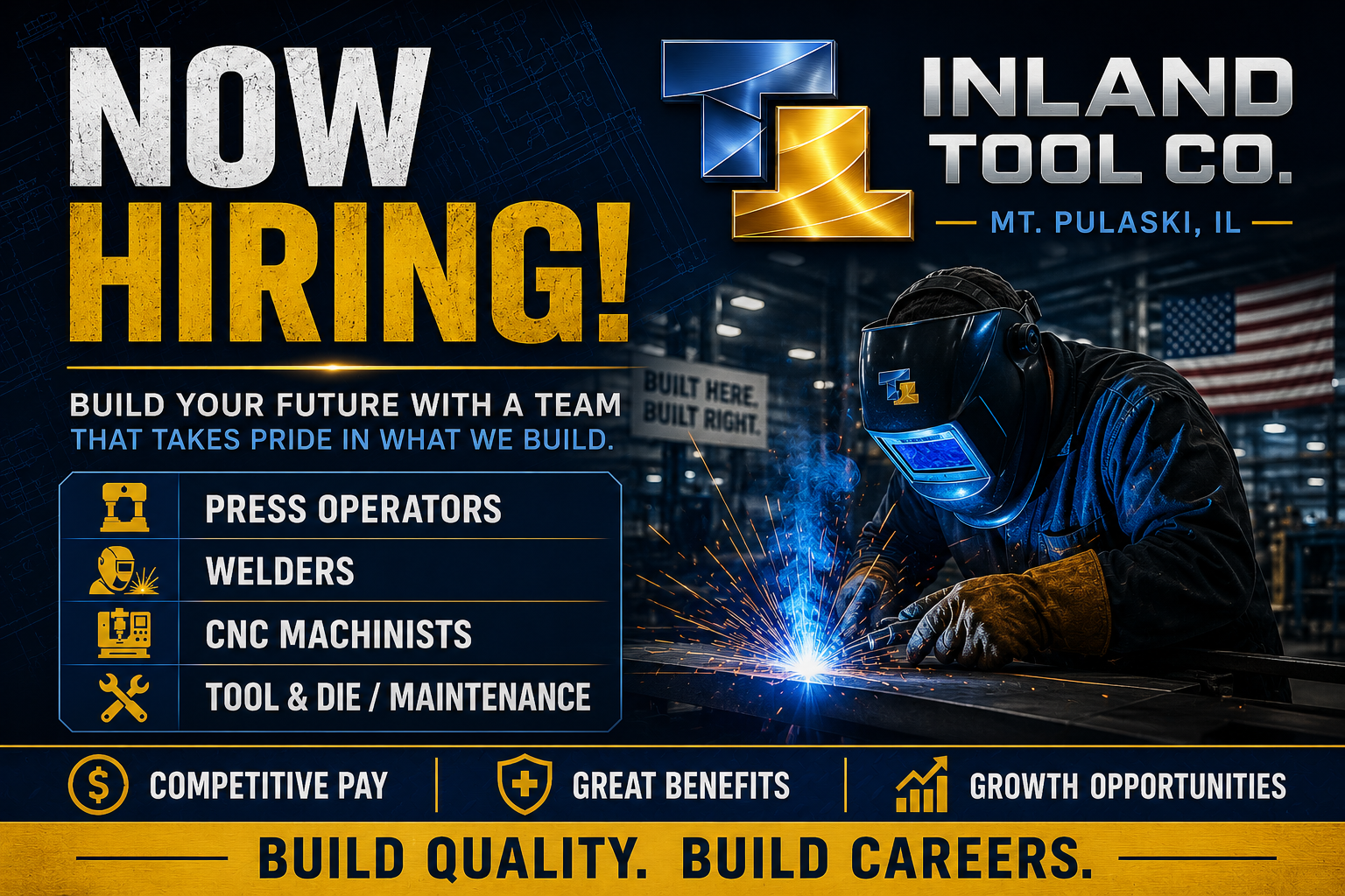 Now Hiring at Inland Tool Company